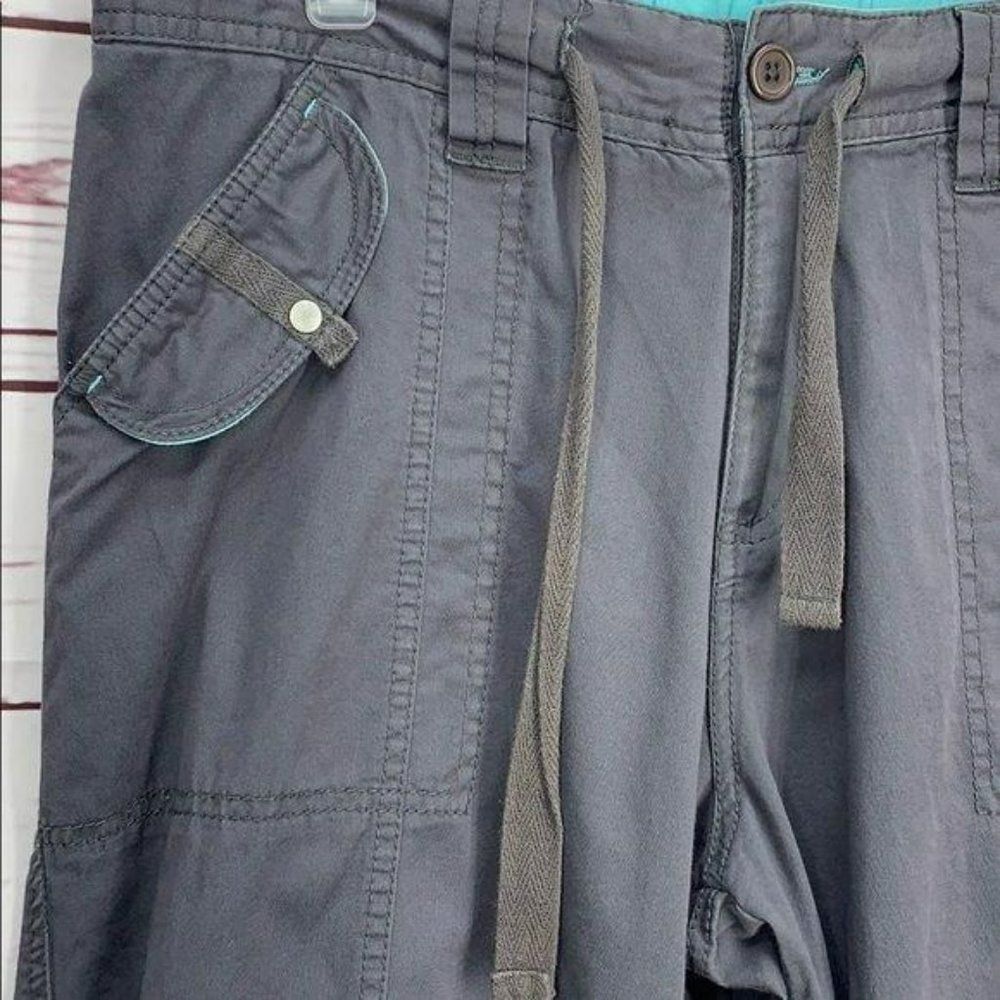 Natalie and Me Gray Medium cotton Capri Cargo Pants‎ - Picture 5 of 12